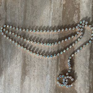 Chanel aurora borealis medallion chain belt